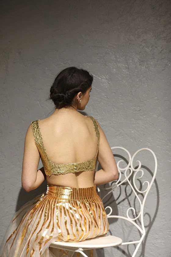 Gold Quilted Bralette - Image 3