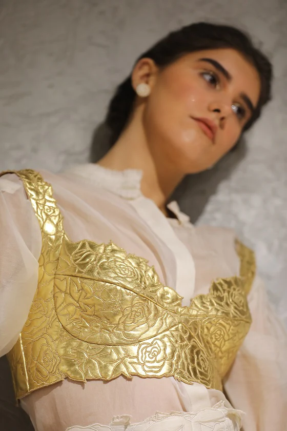 Gold Quilted Bralette - Image 4